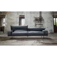 CANAPÉ  MODERNE AVEC TÊTIÈRES RELEVABLES - CANAPÉ CUIR OU TISSU