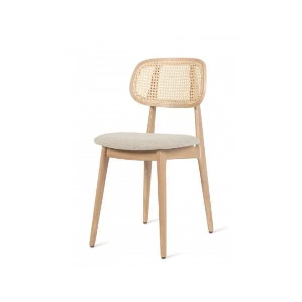 Vincent Sheppard - Chaise Titus Naturel - Assise Tissu Bouclé