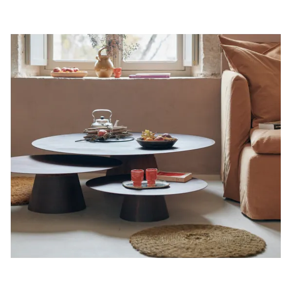 Table Basse Ronde Beside - Blanc