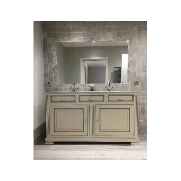 Meuble de salle de baisn sur mesure en chêne patiné