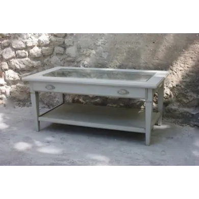 Table Basse Rialto  Rectangle  Avec Tiroir Vitré