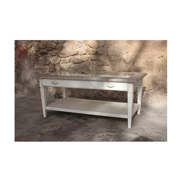 Table Basse Rialto  Rectangle  Avec Tiroir Vitré
