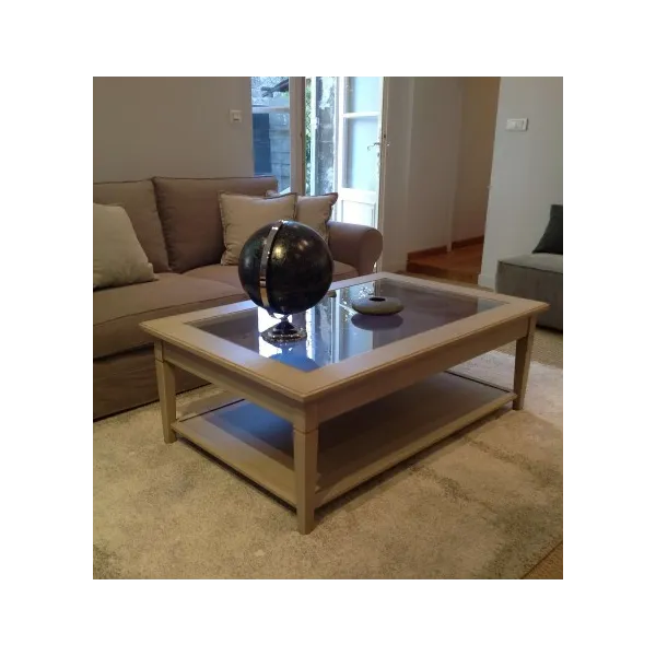 Table Basse Rialto  Rectangle  Avec Tiroir Vitré