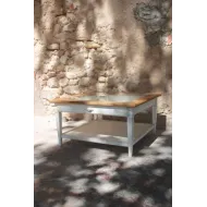 Table  basse carrée  vitrée Rialto - Coup de Soleil Mobilier