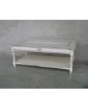 Table Basse Avignon Rectangle Avec Tiroir Vitré