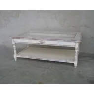 Table Basse Avignon Rectangle Avec Tiroir Vitré