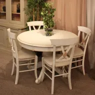 Table De Repas Saint Remy Ronde Avec Pied Central