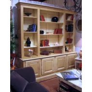 Bibliothèque chêne massif patinée taupe  - Coup de Soleil Mobilier