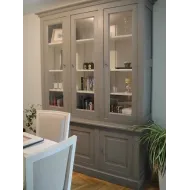 Bibliothèque en bois massif - grise - Rialto - Coup de Soleil Mobi