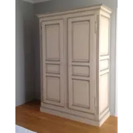 ARMOIRE PATINEE BLANCHE - TOUTES TEINTES - 2 ou 3 PORTES