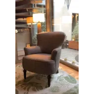 Fauteuil en tissu - pieds bois -Orsay