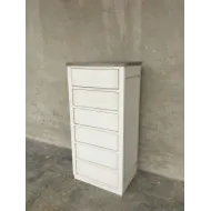 Semainier blanc patiné LISA - Coup de Soleil Mobilier