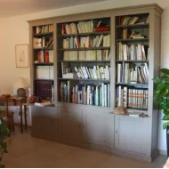 Bibliothèque ouverte - chêne patinée - Coup de Soleil Mobilier