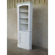 Meuble d'angle patiné blanc MONTMAJOUR - Coup de Soleil Mobilier