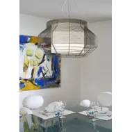LUSTRE METALLIQUE CONTEMPORAIN - FORESTIER - MESH