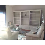 Bibliothèque grise bois massif LISA - Coup de Soleil Mobilier