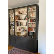 BIBLIOTHEQUE SUR MESURE - CHENE MASSIF - CONTEMPORAIN