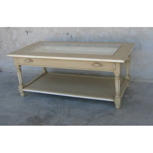 Table Basse Montmajour  Rectangle Avec Tiroir Vitré