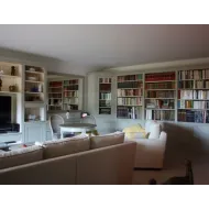 BIBLIOTHEQUE  PATINEE SUR MESURE BLANCHE - Coup de Soleil Mobilier