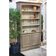 Bibliothèque patinée taupe Roumanille - Coup de Soleil Mobilier