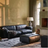 Canapé modulable  cuir -tissu - Auguste -  DUVIVIER