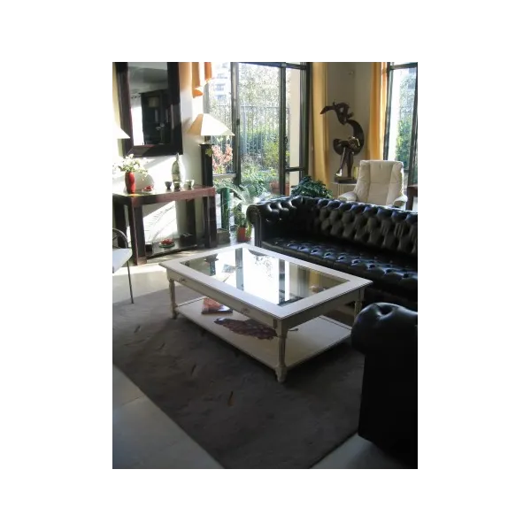 Table Basse Montmajour  Rectangle Avec Tiroir Vitré
