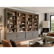 GRANDE BIBLIOTHEQUE - MEUBLE TV COULISSANT