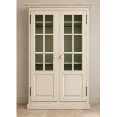 ARMOIRE PROVENCALE VITREE - CHENE- SUR MESURE