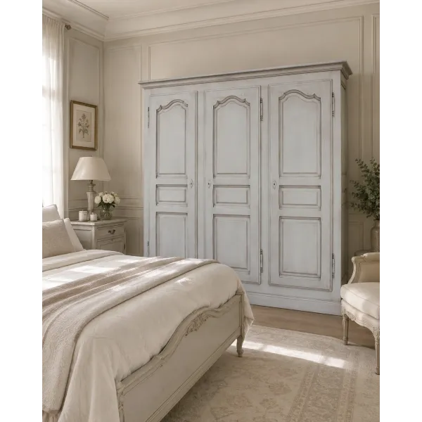Armoire 3 portes - Chêne patiné - Meubles provençaux