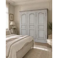Armoire 3 portes - Chêne patiné - Meubles provençaux