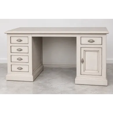 BUREAU A TIROIRS EN CHENE PATINE - COUP DE SOLEIL MOBILIER