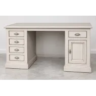 BUREAU A TIROIRS EN CHENE PATINE - COUP DE SOLEIL MOBILIER