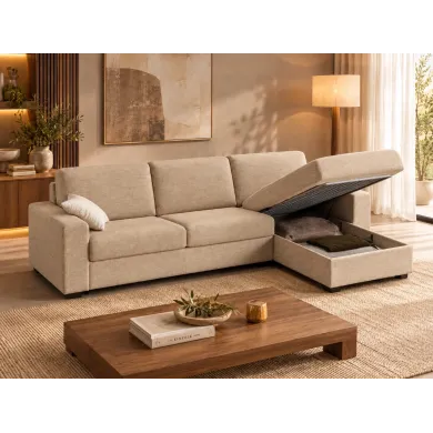 Canapé lit coffre luxe   Atlanta - Coup de Soleil Mobilier