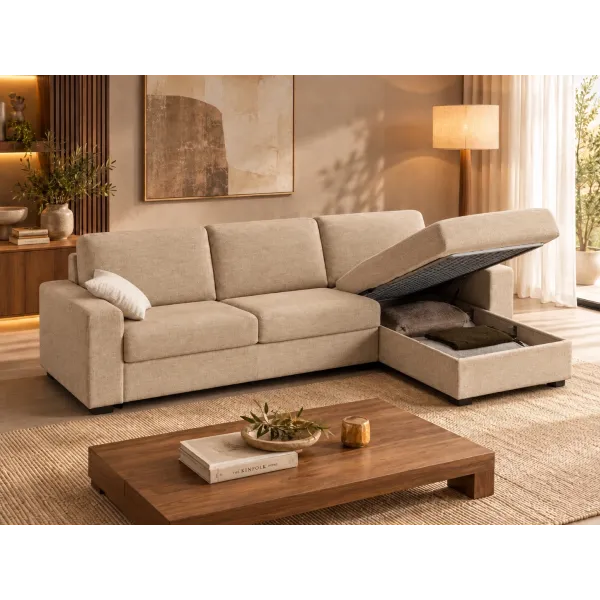 Canapé lit coffre luxe   Atlanta - Coup de Soleil Mobilier
