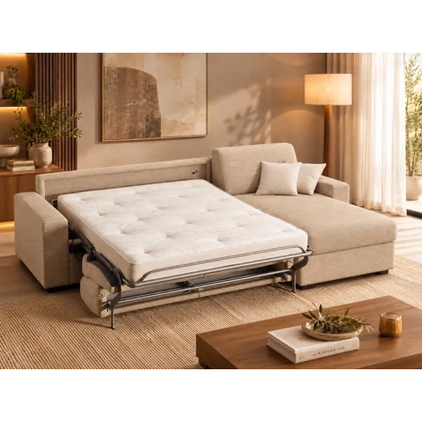 Canapé lit coffre luxe   Atlanta - Coup de Soleil Mobilier