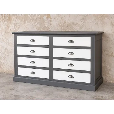 Commode grise patiné contemporaine RIALTO - Coup de Soleil Mobilie