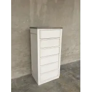 Semainier blanc patiné LISA - Coup de Soleil Mobilier