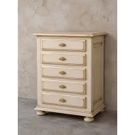 Chiffonnier blanc patiné Cigale - Coup de Soleil Mobilier