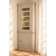 Meuble d'angle  provençal patiné RIALTO - Coup de Soleil Mobilier