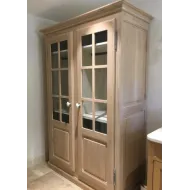 ARMOIRE PROVENCALE VITREE - CHENE- SUR MESURE