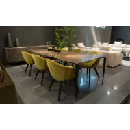 TABLE DE REPAS DESIGN - ACIER ET CÉRAMIQUE - TRISS